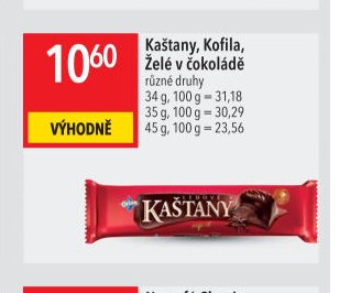 Kaštany, Kofila, Želé v čokoládě