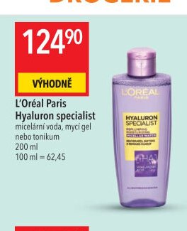 L'Oréal Paris Hyaluron specialist micelární voda, mycí gel nebo tonikum