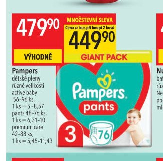 Pampers dětské pleny