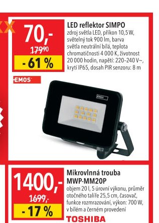 LED reflektor SIMPO