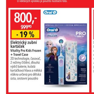 Elektrický zubní kartáček Vitality Pro Kids Frozen + Travel Case