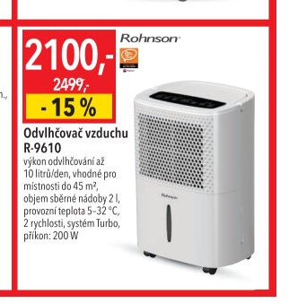 Odvlhčovač vzduchu R-9610