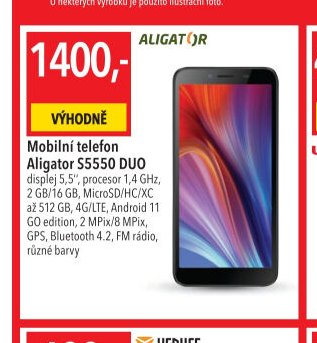 Mobilní telefon Aligator S5550 DUO