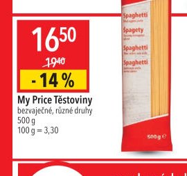 My Price Těstoviny