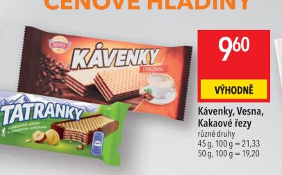 Kávenky, Vesna, Kakaové řezy