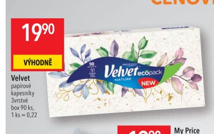 Velvet papírové kapesníky