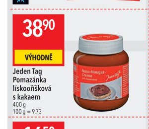Jeden Tag Pomazánka lískooříšková s kakaem