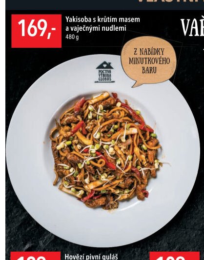 Yakisoba s krůtím masem a vaječnými nudlemi