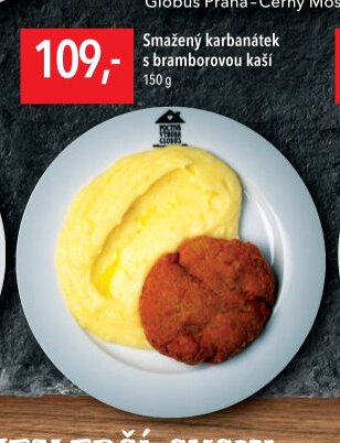 Smažený karbanátek s bramborovou kaší
