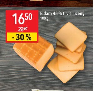 Eidam 45 % t. v s. uzený