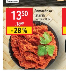 Pomazánka tatarák Gurmán Klub