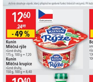 Kunín Mléčná rýže, Kunín Mléčná krupice