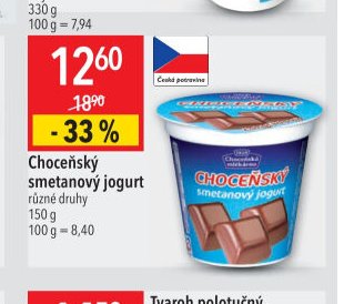 Choceňský smetanový jogurt
