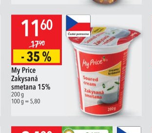 My Price Zakysaná smetana 15%