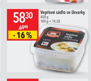 Vepřové sádlo se škvarky