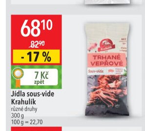 Jídla sous-vide Krahulík