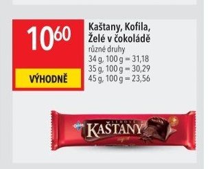 Kaštany, Kofila, Želé v čokoládě