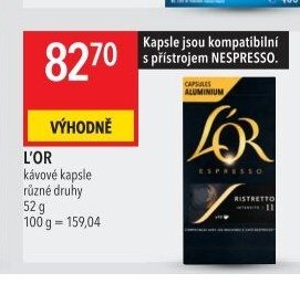 L'OR kávové kapsle