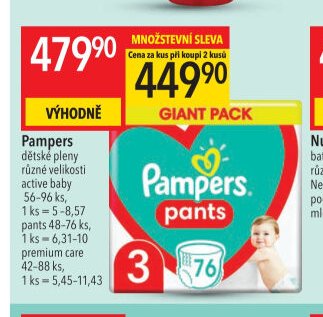 Pampers dětské pleny