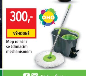Mop rotační se ždímacím mechanismem