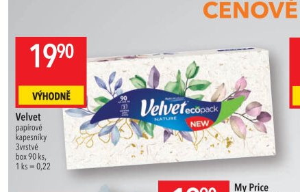 Velvet papírové kapesníky