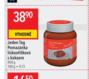 Jeden Tag Pomazánka lískooříšková s kakaem