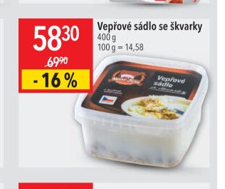 Vepřové sádlo se škvarky 400 g