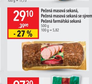 Pečená masová sekaná, Pečená masová sekaná se sýrem, Pečená farmářská sekaná 500 g