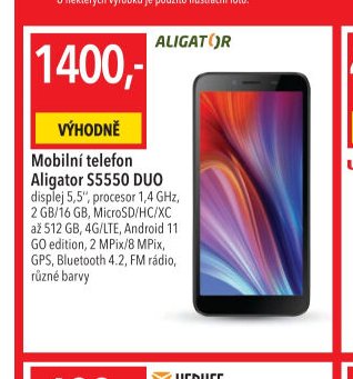 Mobilní telefon Aligator S5550 DUO