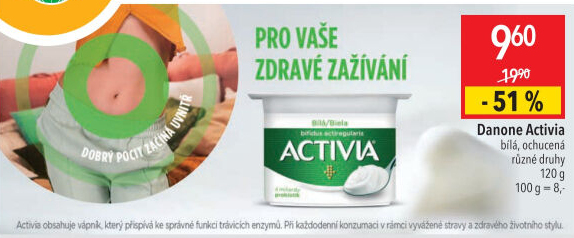 Bílý jogurt Activia Danone