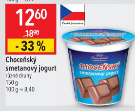 Jogurt smetanový ochucený Choceňský