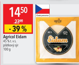 Sýr Eidam 45% Agricol