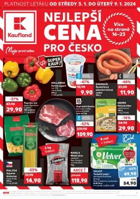 akční leták Kaufland 3.1.2024-9.1.2024