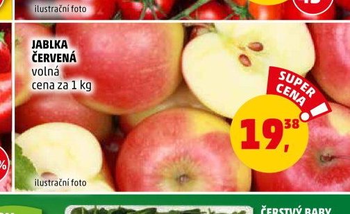 JABLKA ČERVENÁ volná cena za 1 kg