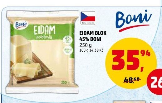 EIDAM BLOK 45% BONI 250 g