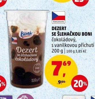 DEZERT SE ŠLEHAČKOU BONI čokoládový, s vanilkovou příchutí 200 g