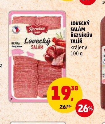 Lovecký salám Řezníkův talíř 100 g