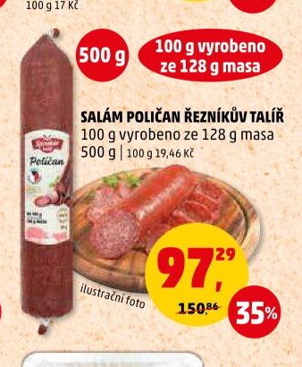 Salám Poličan Řezníkův talíř 500 g