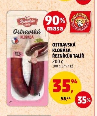 Ostravská klobása Řezníkův talíř 200 g
