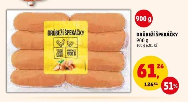 Drůbeží špekáčky 900 g