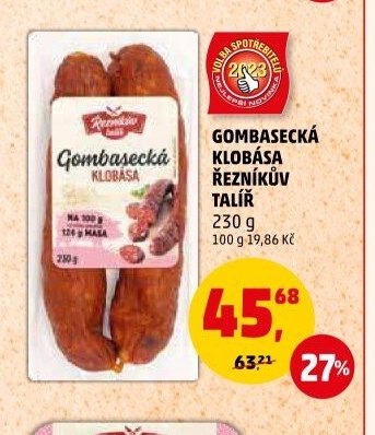 Gombasecká klobása Řezníkův talíř 230 g