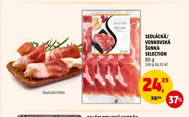 Sedlácká / venkovská šunka Selection 80 g