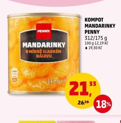 Kompot mandarinky Penny