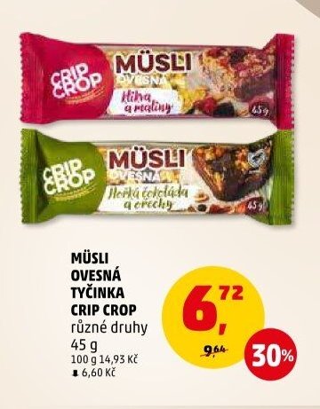 MÜSLI OVESNÁ TYČINKA CRIP CROP