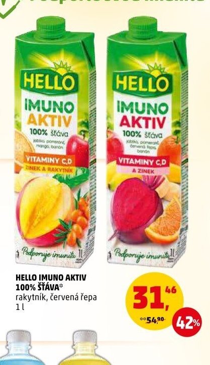 Hello Imuno Aktiv 100% šťáva