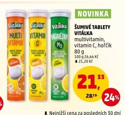 Šumivé tablety Vitálka