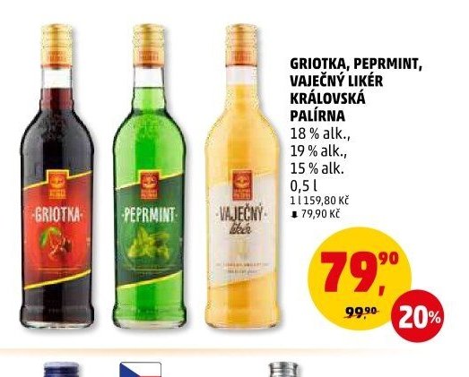 Griotka, Peprmint, Vaječný likér Královská palírna