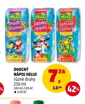 Ovocný nápoj Hello