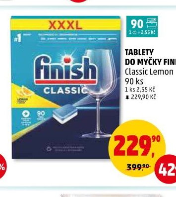 TABLETY DO MYČKY FINISH Classic Lemon