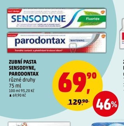 Zubní pasta Sensodyne, Parodontax
